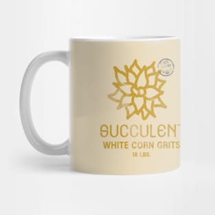 Succulent Grain Sack Mug